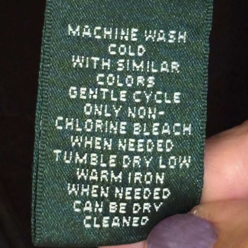 Lauren Ralph Lauren Black Cotton Jacket. Front Pickets, Button Front. Size Large - Picture 9 of 10